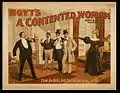 Affiche du film A Contented Woman (vers 1897) : film écrit pour elle, par son mari