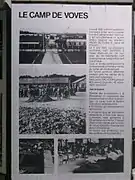 Panneau d'information de la Carrière des Fusillés à Châteaubriant, "Le Camp de Voves"