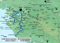 Carte de la Vendée militair en novembre 1793.