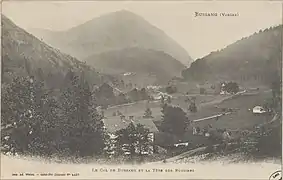 Le col de Bussang et la tête des Russiers.