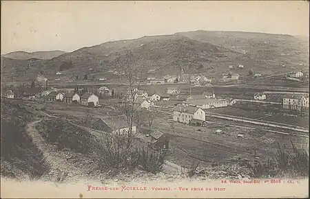 Vue depuis le hameau du Blot(carte postale Adolphe Weick).
