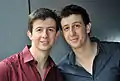 Steeven et Christopher (30/12/1987), humoristes français, au Casino de Paris, le 8 juin 2013.