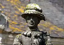 Statue en kersanton de Jehan Le Gentil (la Chasse de saint Hubert en Cast).