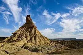 Castil de tierra, dans les Bardenas Reales, Espagne