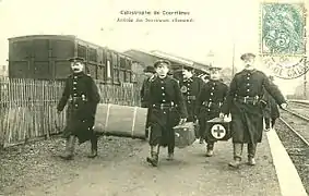 Arrivée des sauveteurs allemands.