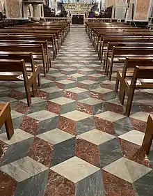 Le pavement de la cathédrale Sainte-Marie.