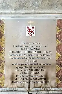 La tombe d'Arthur Richard Dillon.