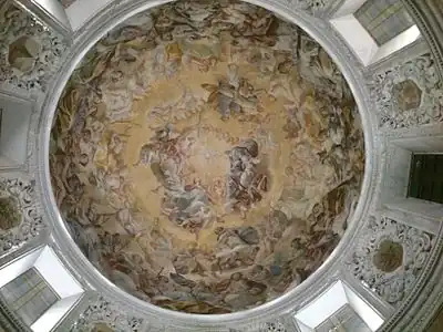 Fresques Angelo et Francesco Solimena dans la coupole de la cathédrale de Nocera Inferiore (1678-1680)