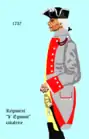régiment d’Egmont cavalerie et régiment de Charost cavalerie en 1757
