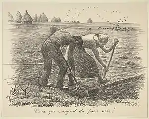 Ceux qui mangent du pain noir, lithographie pour Les Temps nouveaux (1901), Yale University Art Gallery, New Haven