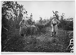 Soldats français devant la grille du château (17 mai 1917)