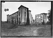 Château de Villé - Façade démolie par des obus français.