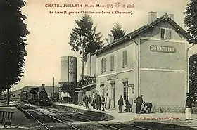 Gare de Châteauvillain vers 1910.