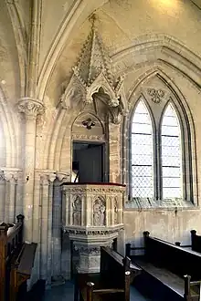 La chaire de l'église Saint-Malo.