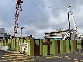 Chantier sur l'emplacement de la future station.
