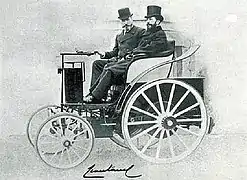 Charles Jeantaud « à la manœuvre » sur Tilbury (1881).