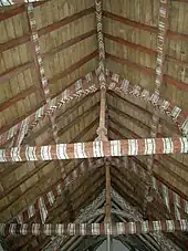 Chapelle de Locmaria-er-Hoët : la charpente.