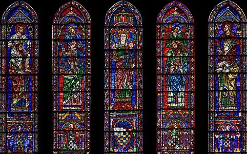 Baie 122Lancettes de la façade du transept sud.