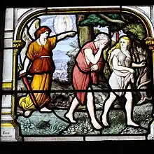 Baie 5Scènes de l'Ancien TestamentAdam et Ève chassés du Paradis, 1887.