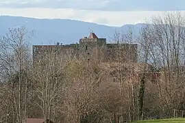 Le château depuis le cimetière.