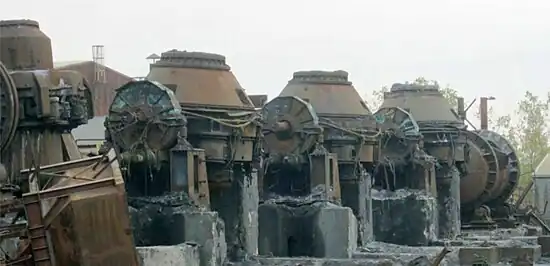 Photo d'un alignement de convertisseurs