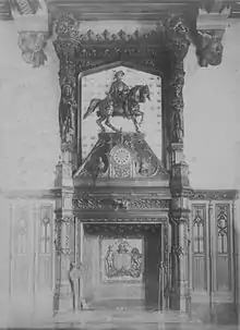 Photographie ancienne de la cheminée du grand salon.