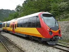 Autorail AMP 800 à Annot le 28 mai 2010.