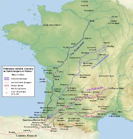 Aulnay sur la Via Turonensis.