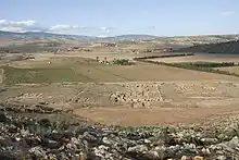 Vue d'un camp de travail.