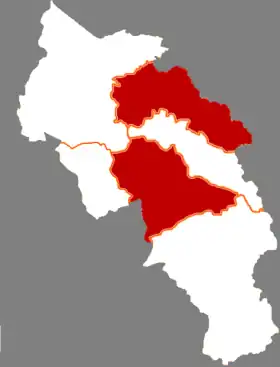 Localisation de Jìngyuǎn Xiàn