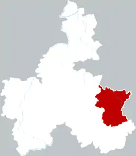 Localisation de Sāndū shuǐzú Zìzhìxiàn