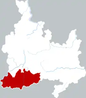 Localisation de Shíqiān Xiàn