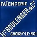 Détail d'un carreau signé Boulenger, station Solférino, métro de Paris.