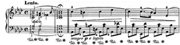 Premières mesures du Nocturne en la bémol opus 32