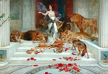 Circé (1889), Wright Barker, huile sur toile, 138 × 188 cm, Cartwright Hall Art Gallery, Bradford