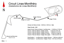 Illustration del'autodrome de Linas-Montlhéry.
