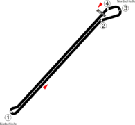 Illustration du tracé du circuit de l'Avus.