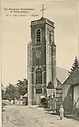 Carte postale de l'ancienne église vers 1910.