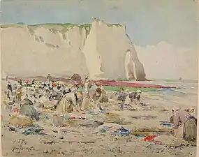 Clam Gatherers at Étretat (vers 1890), Madison, Chazen Museum of Art.