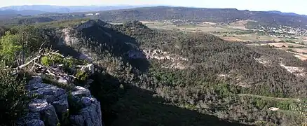 Panorama depuis le rocher du Causse, Claret.