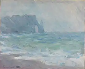 Étretat sous la pluie, 1886.