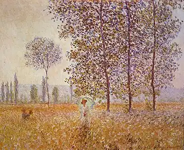 Claude Monet, Peupliers au soleil, 1887.