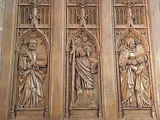 Saint Pierre, saint Christophe et sainte Anne.