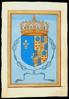 Armoiries de Catherine de Médicis, reine douairière de France