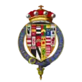Blason du baron de Hastings comprenant les crapaud de la famille Botreaux