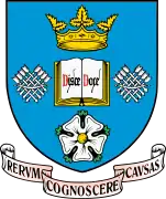 Armoiries de l'Université de Sheffield.