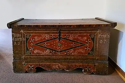 Coffre de mariage (Obermodern, 1807).