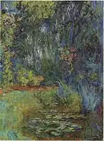 "Coin du bassin aux nymphéas" (1918) de Claude Monet - Musée d'Art de d'Histoire de Genève (W 1879)