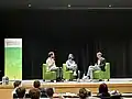Discussion entre Philippe Joanny, Flavia Bujor et Thibaut Casagrande, lors du colloque de 2023.