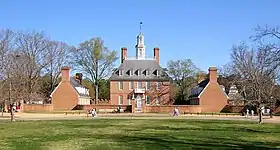 Le palais du Gouverneur de Williamsburg.